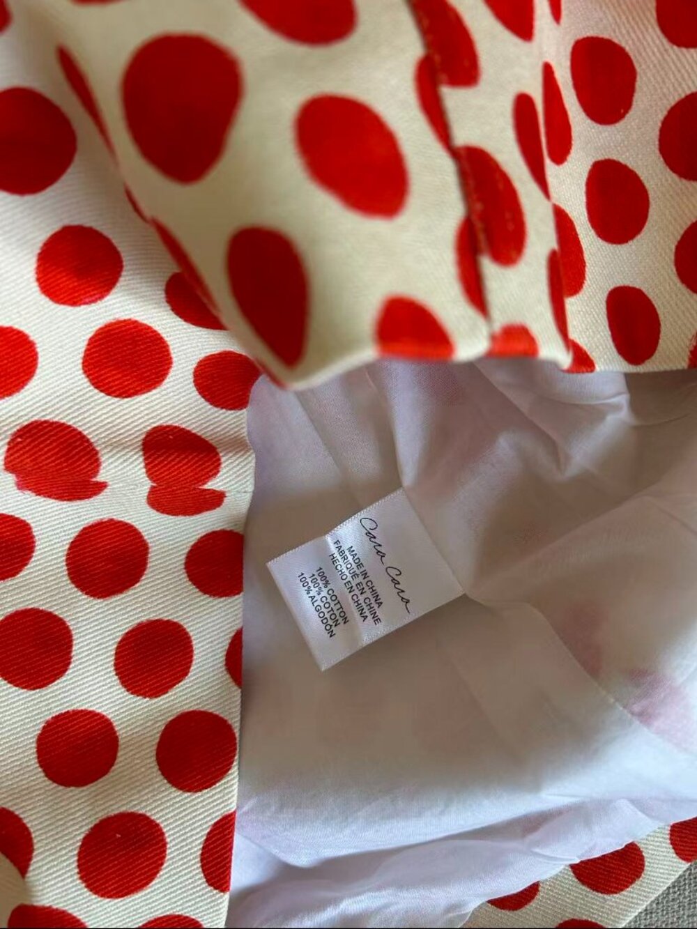 Cara Cara NYC Claudine Mini Dress 0/4/8 Celeste Spot Red Polka Dot - Picture 10 of 13